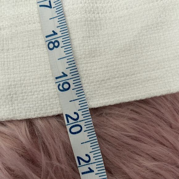 Talbots Cream Pencil Skirt Exposed Zipper - Picture 10 of 10